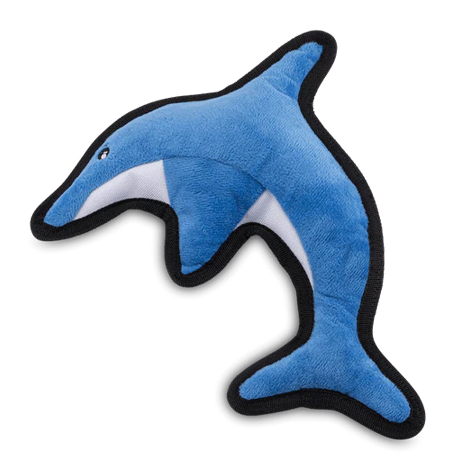 Blauer Delfin mit schwarzer Umrandung